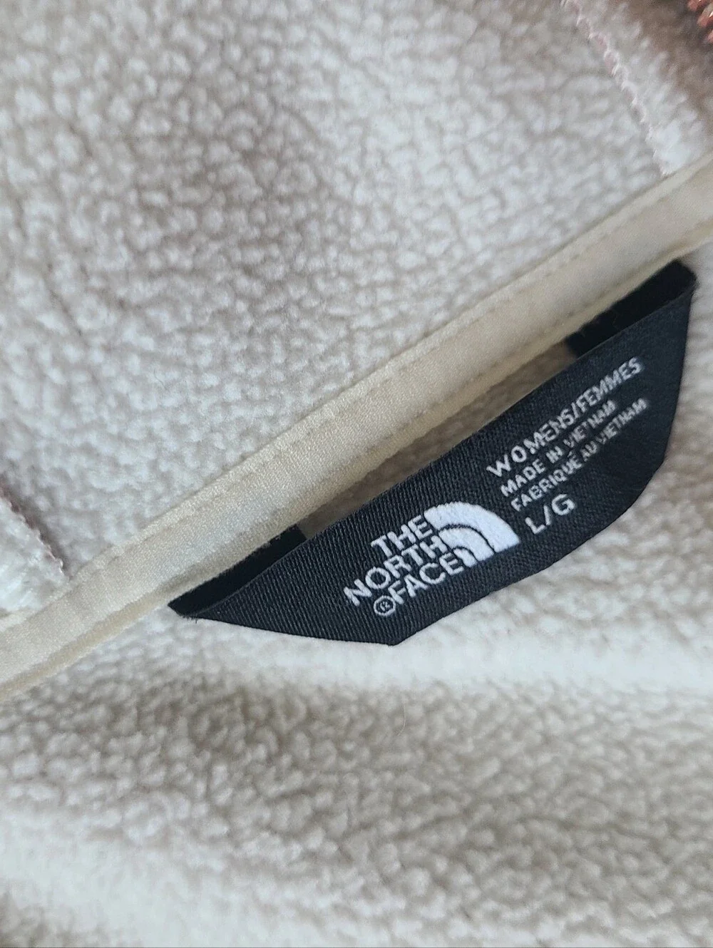 The North Face Women's Pale Pink Sherpa-Lined Zip Hoodie Women's Size L